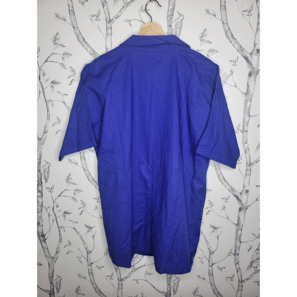PRINCESS POLLY Sinclair Oversized Playsuit Romper Blue Small Linen Blend NWT - Picture 7 of 11